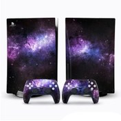 Resim Kt Grup Astronomik Mor Playstation 5 Standart Dijital Versiyon Sticker Kaplama Seti 