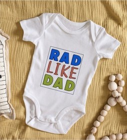 Resim Bitmeyenkartus Bk Kids Rad Like Dad Tasarımlı Bebek Body Zıbın - Model 1 Çok Renkli 
