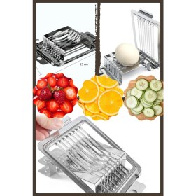 Resim Yumurta Dilimleyici Paslanamaz Çelik Yumurta Meyve Sebze Kahvaltılık Dilimleyici Telli 