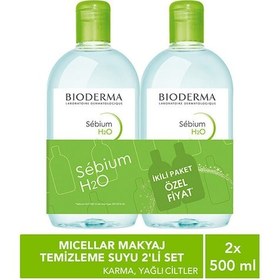 Resim Bioderma Sebium H2o Yüz Ve Makyaj Temizleme Suyu 2 X 500 Ml 