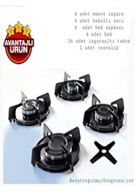 Resim Üniversal Cam Ocak Izgara&bek Takımı 33 Parça 