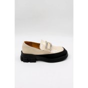 Resim Kristebell Ithal Özel Seri Kadın Loafer Model Ince Taban Ayakabbı KB1024 - Bej Rugan - 36 