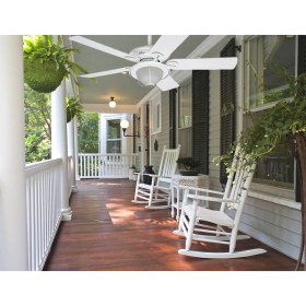 Resim Hunter Maribel Beyaz - 132 Cm. Dış Mekan Aydınlatmalı Tavan Vantilatörü 