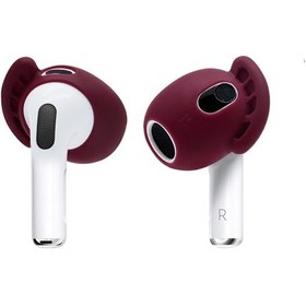 Resim AirPods 3 Kaymaz Silikon Kulaklık Kapağı Koruyucu Wine Kırmızı 