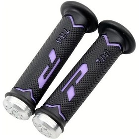 Resim Hightower Mor Yamaha Ktm İçin 22mm 24mm Evrensel Bisiklet Motosiklet Kaymaz Rubber Gidon 