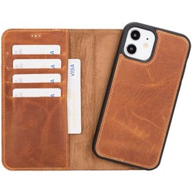 Resim Apple iPhone 12 Uyumlu Deri Cüzdanlı Kılıf G19 Taba 
