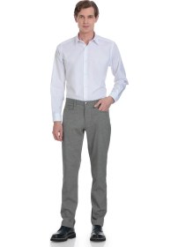 Resim Hatemoğlu Bej Regular Fit 5 Cep Pamuklu Kot Pantolon Bej 