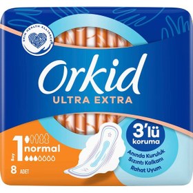 Resim Orkid Ultra Extra Hijyenik Ped Normal 8'li 1 Beden 