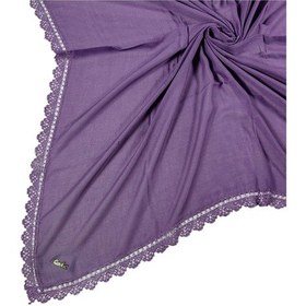 Resim Mim Eşarp Enba Pamuklu İğne Oyalı Namaz Ve Mevlüt Örtüsü 110x110 Cm Mor 
