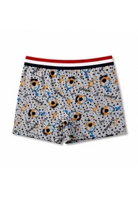 Resim Orivra 10'lu Erkek Çocuk Boxer Seti Pamuklu Esnek Desenli İç Çamaşırı Paketi Çok Renkli 