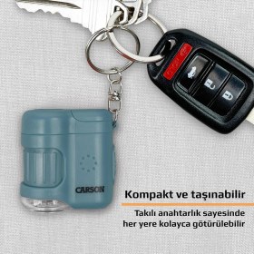 Resim Hype Store Carson MM-280B Micromini™ Cep Mikroskobu Anahtarlık, Mavi 