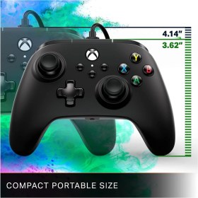 Resim PowerA Xbox Nano Kablolu Oyun Kolu Lisanslı Series x S Uyumlu Siyah 