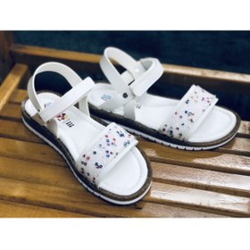 Resim WENDY Kız Parlak Düz Taban Çocuk Taşlı Sandalet 