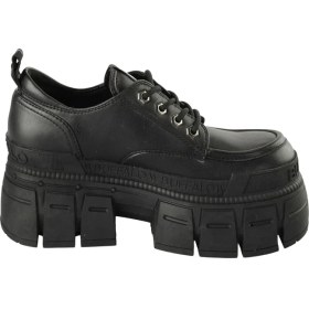 Resim Kadın Oxford ( Klasik) 1622349 Buffalo Gospher Lace Up Cs - Vegan Nappa - Black 