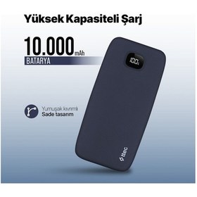 Resim Chargeup Pro Lcd 10.000mah Pd 20w Taşınabilir Hızlı Şarj Aleti / Powerbank Lacivert 