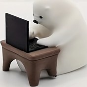 Resim Mini 3D Kodlayıcı Ayı Çeşme Heykeli - Sevimli Beyaz Dizüstü İşlemeli Masa Süsü, Ofis veya Ev Şıklaştırma için Gereksiz ile Elektrik, çalışan alana katkı, şekerlemedir | Tatlı çağrışım ayracınız İnce Detaylı El Sanatlarıyla Noel'de Cadılar Bayram dekorasyonu sonbahar ev süslerine kolektion figür 
