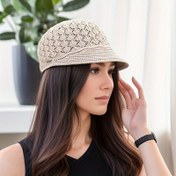 Resim Kadınlar İçin Nefes Alabilir Katlanabilir Ice Sliky Fiber Beret Şapka - Jakar Dokuma, Esnek Olmayan Rahat Fit, Dış Mekan ve Günlük Kullanım için, Makinede Yıkanabilir, Hafif Başlık 