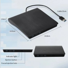 Resim Teknofaji Harici DVD Rw External USB 3.0 Slim Harici Tak Çalıştır CD DVD Sürücü Okuyucu Optik Okuyucu 
