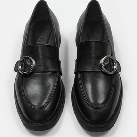Resim Joos Siyah Hakiki Deri Kadın Loafer Siyah 
