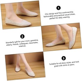 Resim 1 Çift Moda Bale Düz Kadınlar Için Şık Klasik Sivri Tabanlı Kaymaz Dekolte Burunlu Yazlık Ayakkabılar Bahar Şıklığı Üzerinde Kayma Zarif Olan Daireler Gündelik Rahat 