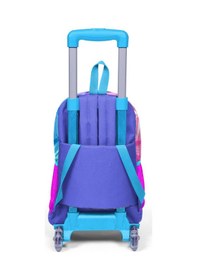Resim Coral High Kids Lavanta Pembe Flamingo Desenli Üç Bölmeli IşıkIı Tekerlekli Çekçek Sırt Çantası 23905 