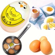 Resim 1 adet/Kırmızı/Sarı Değişen Yumurta Zamanlayıcı ve Pişmiş Yumurta Tutucu - Yumuşak ve Sert Pişmiş Yumurtalar için Mükemmel, Güvenli ve Eğlenceli, Okunması Kolay, Tahmin Yapmaya Gerek Yok! RV Aksesuarı, Mutfak Aksesuarı. RV Mutfak Ocak Aksesuarları, Pil Olmadan 