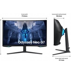 Resim Samsung Odyssey Neo G7 32 " 1 Ms 4k 165 Hz LS32BG750NPXUF Monitör (Yenilenmiş) 