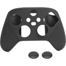 Resim TYX-0626 Yumuşak Kaymaz Silikon Kontrol Kapağı Kapak Skins Başparmak Sapları Joystick S Koruyucu Kılıf Xbox Serisi S x Denetleyici - Siyah (Yurt Dışından) 