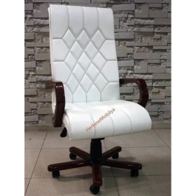 Resim Koltuk Stilim Hm Kapitone V.i.p Ahşap Makam Koltuğu 