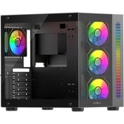 Resim James Donkey Stark S800 4xargb Temperli Cam 650w 80+ Bronze Atx Siyah Gaming Oyuncu Kasa 