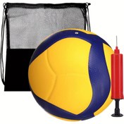 Resim 2025 Yeni Model, Havalı Yenilikçi Tasarım, Kalınlaştırılmış Dayanıklı PU Voleybol Üç Parça Set İçerir (PU Voleybol Topu, Sırt Çantasına Takılabilir Top Çantası, Taşınabilir Pompa İğnesi), Sporcular için En İyi Seçim 