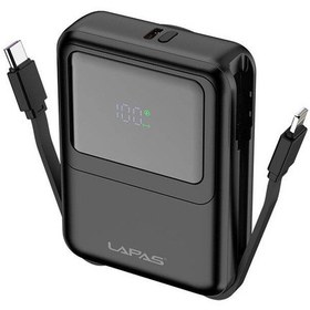 Resim 10000 mAh Kablosuz Powerbank Dijital LED Ekranlı, Type-C & Lightning Kabloları, Güçlü 15W Hızlı Şarj 