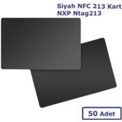 Resim Dijital Kartvizit için Siyah NFC 213 Kart NXP Ntag213 [50 adet] 