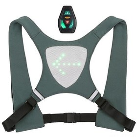 Resim Dianziye Gece Görünürlük İçin Kablosuz Kumandalı Led Bisiklet Yeleği - Gri, Güvenlik Ve Konfor Bir Arada Çok Renkli 