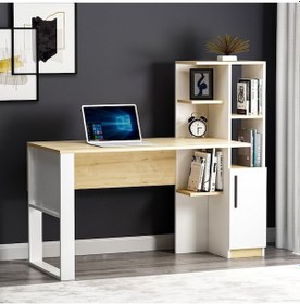 Resim Tody Çalışma Masası - Beyaz / Meşe Beyaz / Meşe Beyaz - Meşe 