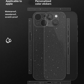 Resim For Apple for iphone 13 Serisi Yıldızlı Gökyüzü ve Karbon Fiber Dokulu Parlak Arka Kapak, Gelişmiş Kombo Paketi, Termoplastik Poliüretan, Çizilmez, Su Geçirmez, Ter Geçirmez, Şeffaf Koruyucu Film for iphone 13, 13 Mini, 13 Pro, 13 Pro Max için 