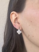 Resim Taş Kaplama Yonca Küpe 