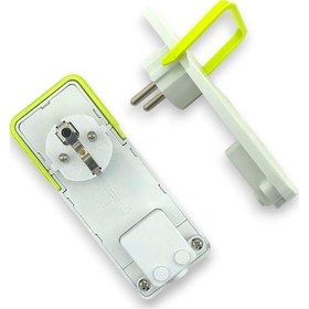 Resim Topraklı Yassı Fiş Ekstra İnce Seyyar Beyaz Fiş İnce Priz Yassı Erkek Fiş Dolap Arkası Priz16a 