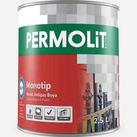 Resim Permolit 2,5 L Monotip Antipas Parlak Metalik Gümüş Gri 