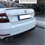 Resim Skoda Octavia Bagaj Üstü Spoiler Bagaj Çıtası Piano Black 