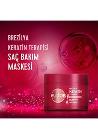 Resim Elidor Saç Bakım Maskesi Yoğun Onarıcı Brezilya Keratin Terapisi 220 Ml X2 