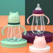 Resim 240 ml Yenidoğan Bebek Sevimli Kedi Kulaklı PP Şişe, 110 Derece Isıya Dayanıklı, Geniş Ağızlı Bebek Şişesi, Kırılmaz Bebek Su Bardağı, Yenidoğan Bebek Hediyesi, Doğum Günü Hediyesi 