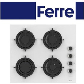 Resim Ferre Yeni Seri Flowart QBL62CB - CS206-FA - D087 Beyaz Cam Ankastre Set 