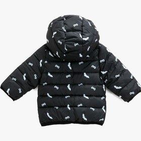 Resim Erkek Bebek Baskılı Kapüşonlu Anorak Mont 
