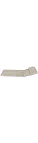 Resim Yastıklı Katlanabilir Şezlong Minderi 180 x 55 x 5, Krem, Sünger Dahil 