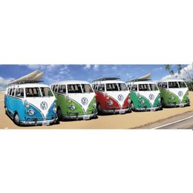 Resim Vw Camper Campers Beach Door Poster 