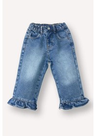 Resim Defacto Wıde Leg Geniş Paça Pamuklu Pantolon Kız Bebek G8468a526spnm28 Mavi-nm28 