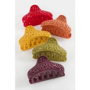 Resim Ronanna Oval Çiçek Renkli Mandal Toka 8 cm 