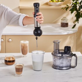 Resim Karaca Prosteel 7 In 1 1000W Süt Köpürtücülü Mutfak Robotu Black 