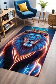 Resim Depoba Spart Gaming Oyuncu Odası Halısı Şönil Dijital Baskılı Kaymaz Taban Yıkanabilir Salon Halısı 